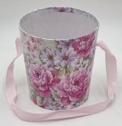  14cm tmrj, 15cm magas, peonia mints, szalagfles virgdoboz: rzsaszn-fehr