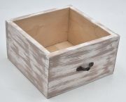  15cmx15cmx8cm-es antik hats fbl kszlt dekor-fik, rz fogantyval: mandula
