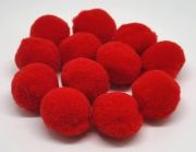 20mm-es, tmr gyapj pompon, goly: tzpiros