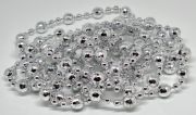 2 mteres metl fny, diszkgmbs gyngysor, 4-8mm gyngykbl: ezst