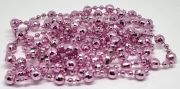  2 mteres metl fny, diszkgmbs gyngysor, 4-8mm gyngykbl: rzsaszn