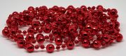 2 mteres metl fny, diszkgmbs gyngysor, 4-8mm gyngykbl: piros