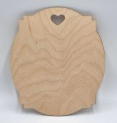  26cm magas, 22,5cm szles, dszthet lzervgott fa alap: szles ovlis Vintage forma
