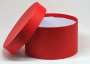  14cm tmrj, 8cm magas, fedeles kalapdoboz, virgdoboz: textil hats, csillogs tzpiros
