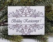  10cmx8cm-es, gynyr tli mints fa tbla: Boldog Karcsonyt!