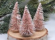  8cm magas hamvas-deres, zzmars fenyfa dekorci: pder rosegold