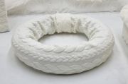  27cm tmrj puha fonott mints anyaggal teljesen bevont szalmakoszor alap: ekr szn
