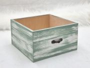  15cmx15cmx8cm-es antik hats fbl kszlt dekor-fik, rz fogantyval: patina