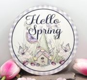  13cm tmrj sznes fa dekor tbla: mans Hello Spring