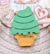 6cmx4cm-es carpigiani tlcsr kelyhes fagyi, kermia dekor: menta