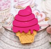  6cmx4cm-es carpigiani tlcsr kelyhes fagyi, kermia dekor: magenta