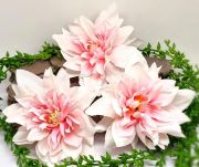  11cm-es leth, sokszirm selyem dlia fej: pasztell rzsaszn-pink kzppel