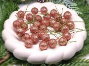  1,2cm-es, beszrs, csillog glitteres hungarocell goly: rosegold