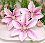  11cm tmrj, gynyr, csillag virg polifoam magnlia fej: pink-rzsaszn cirmos