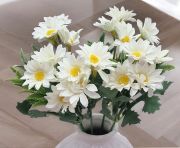  28cm hossz, 5 gon 20dbx3,5cm-es selyemvirgokkal, margarta csokor: trtfehr