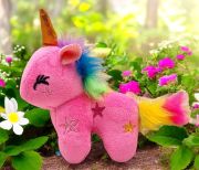  14cmx13cm-es plss-szrms unikornis: pink