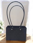  18cmx11cmx13cm + a fl=34cm, tglalap alak, steppelt mints, vzhatlan papr virgtska: fekete