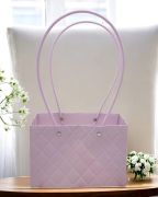  18cmx11cmx13cm + a fl=34cm, tglalap alak, steppelt mints, vzhatlan papr virgtska: lila