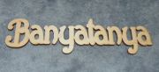  18,5cmx4,5cm, hatalmas Banyatanya felirat, lzervgott fa