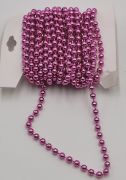  5 mteres metl fny gyngysor, 5mm-es gyngykbl: pink-szn