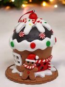  10cmx8cm-es, csupacukor, Karcsonyi cupcake hzk: csokis-fehr tetej, mzi babs