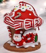  10cmx8cm-es, csupacukor, Karcsonyi cupcake hzk: piros cukros-tlaps