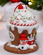  10cmx8cm-es, csupacukor, Karcsonyi cupcake hzk: fehr tetej-hemberes